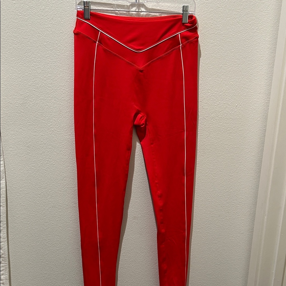 yllw The Label Orange Leggings w/ white piping